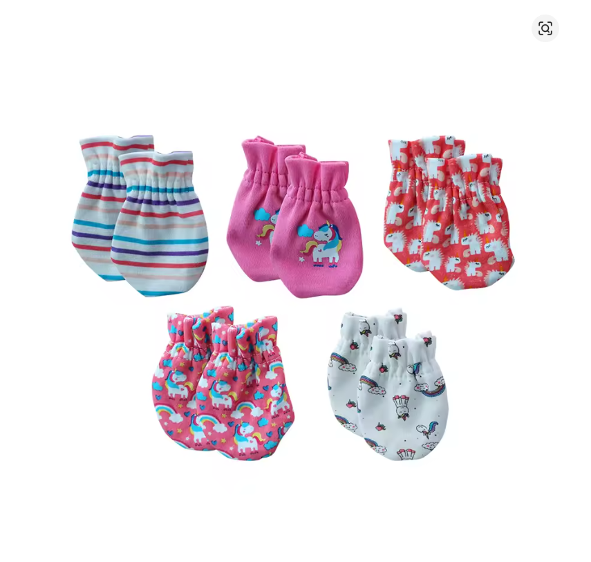 Baby Cotton Mittens Set