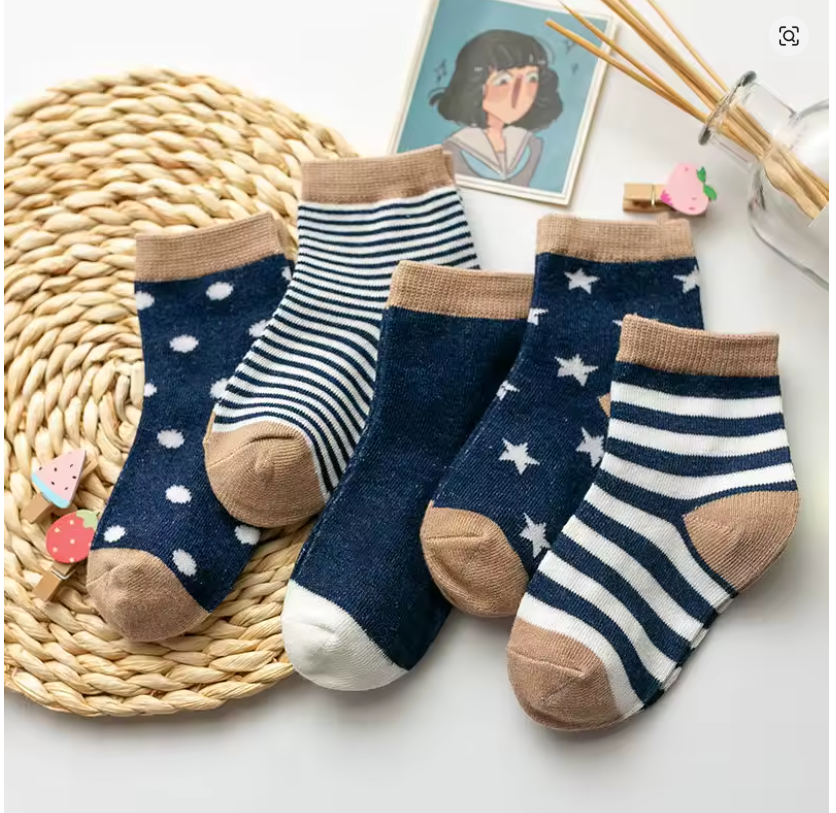 Kids Cotton Ankle Socks Set