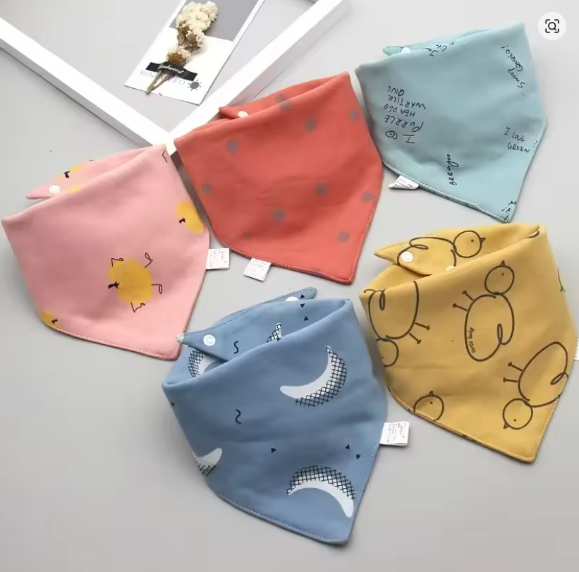 Baby Cotton Bandana Bibs Set