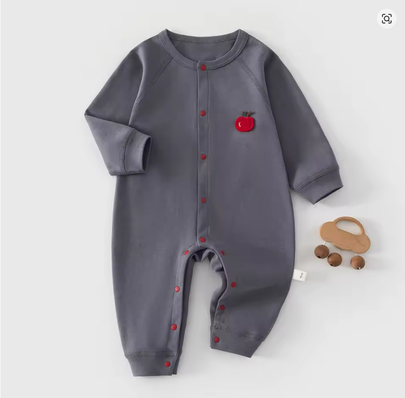 Grey Baby Romper