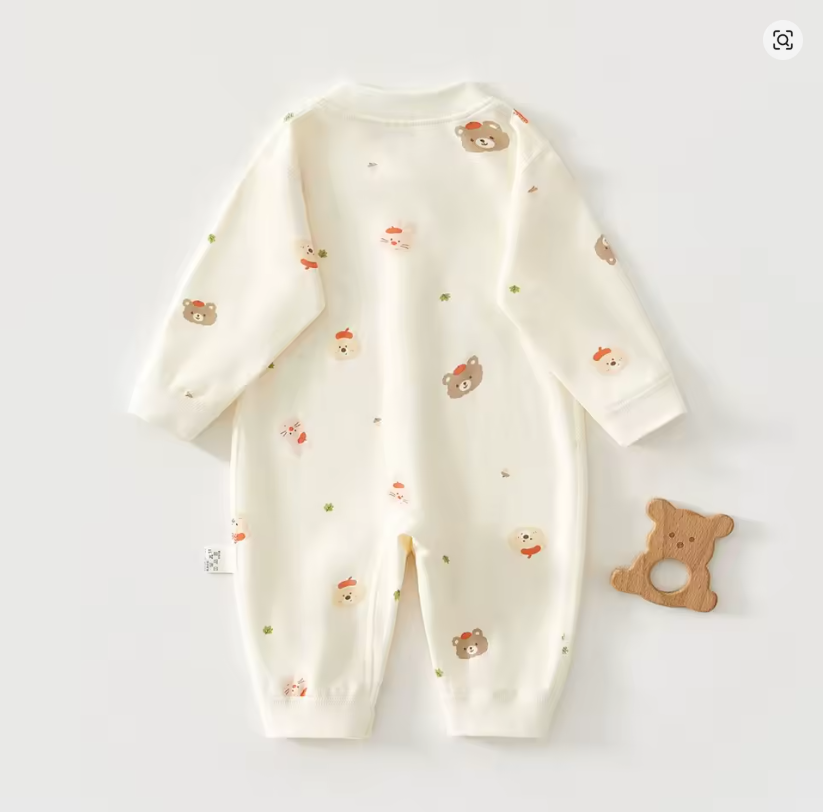 Bear Print Baby Onesie