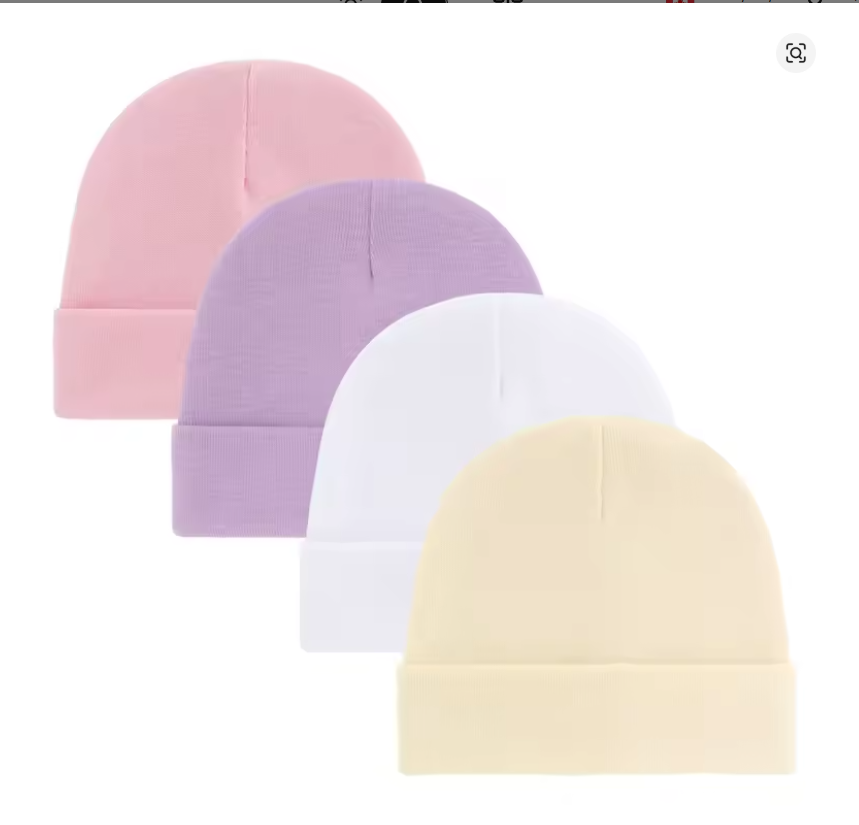 Pastel Knit Beanie Set