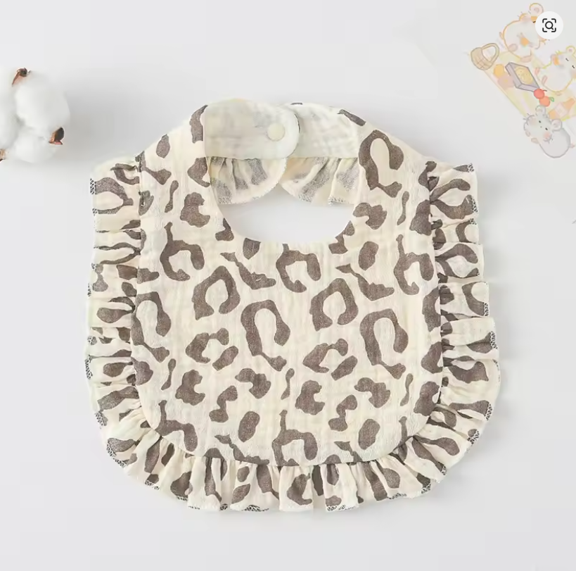 Leopard Print Baby Bib
