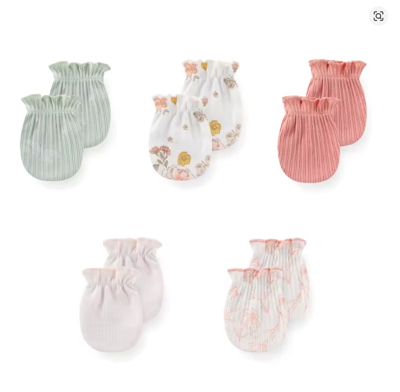Baby Cotton Mittens Set