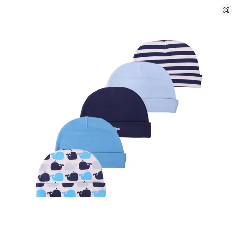 Baby Cotton Beanie Hat Set