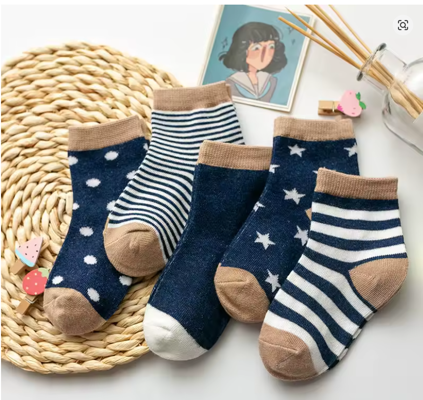 Kids Cotton Ankle Socks Set