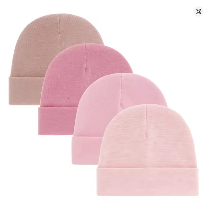 Soft Cotton Baby Beanie Set