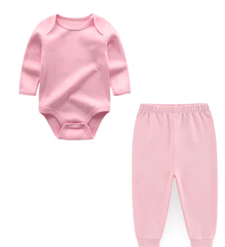 Pink Baby Bodysuit Set
