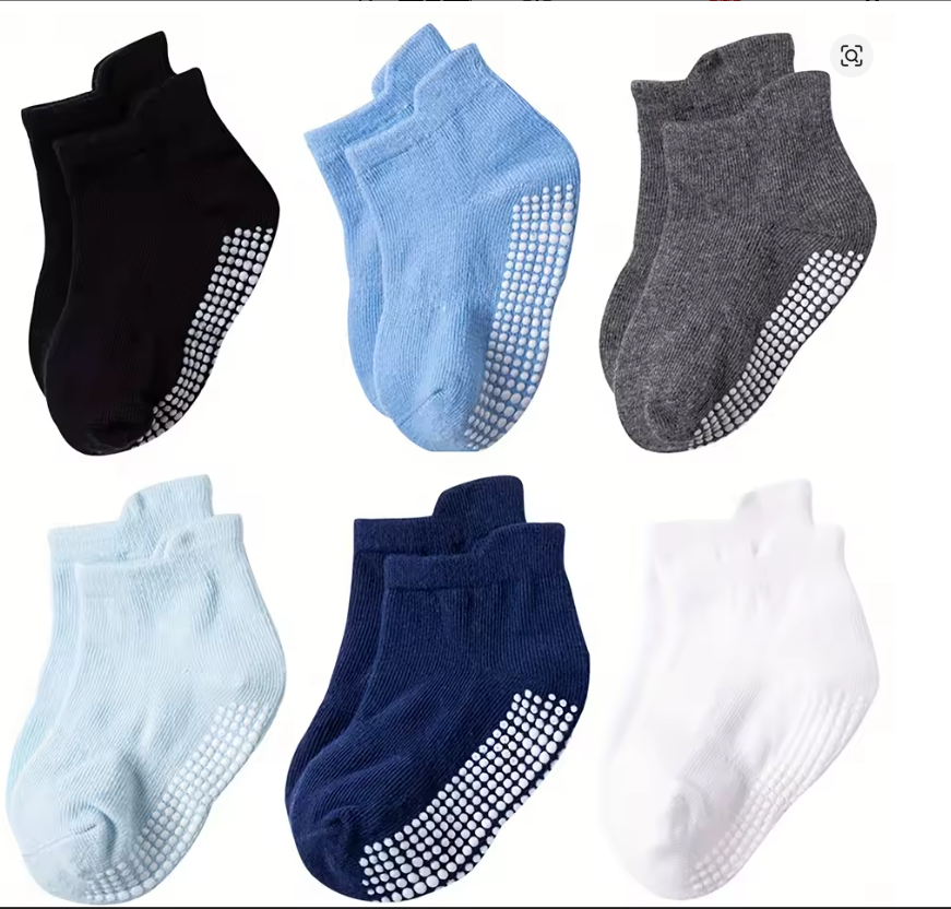 Baby Non-Slip Ankle Socks (6 Pairs)