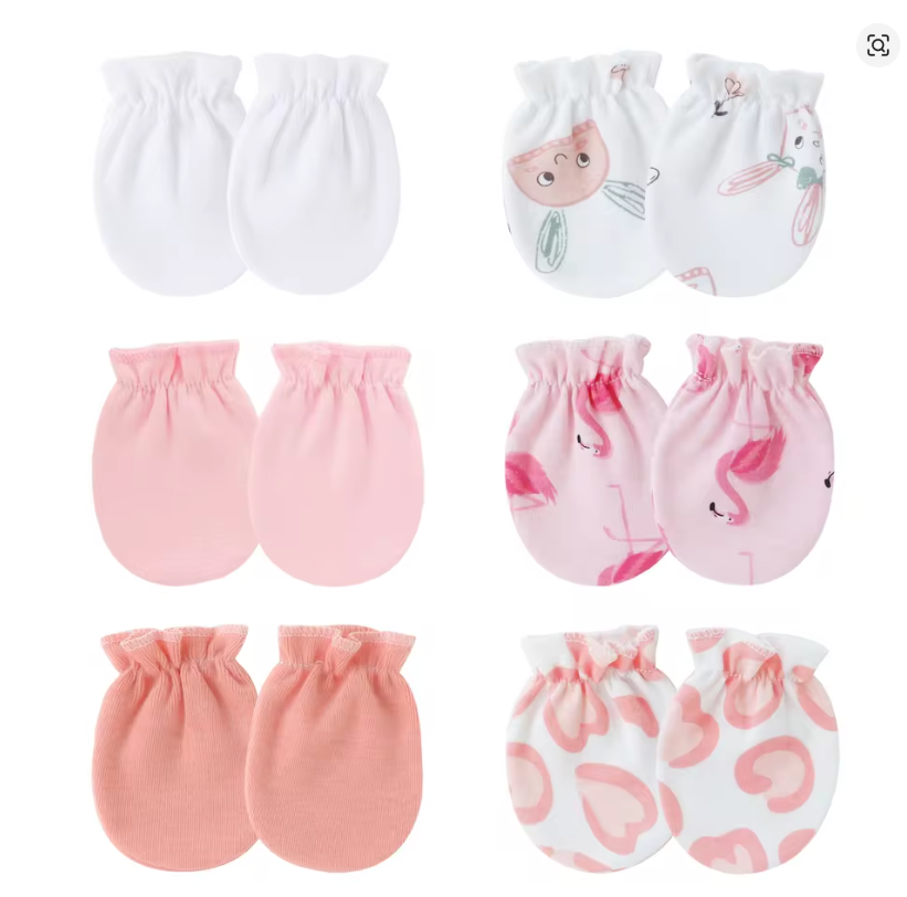 Pink Flamingo Baby Mittens