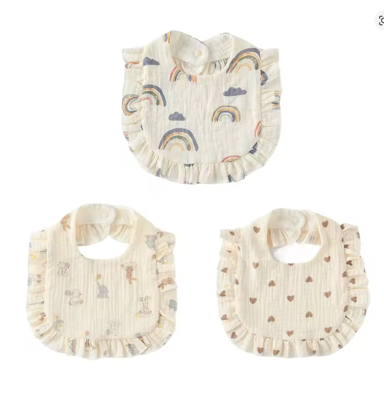Ruffled Baby Bib