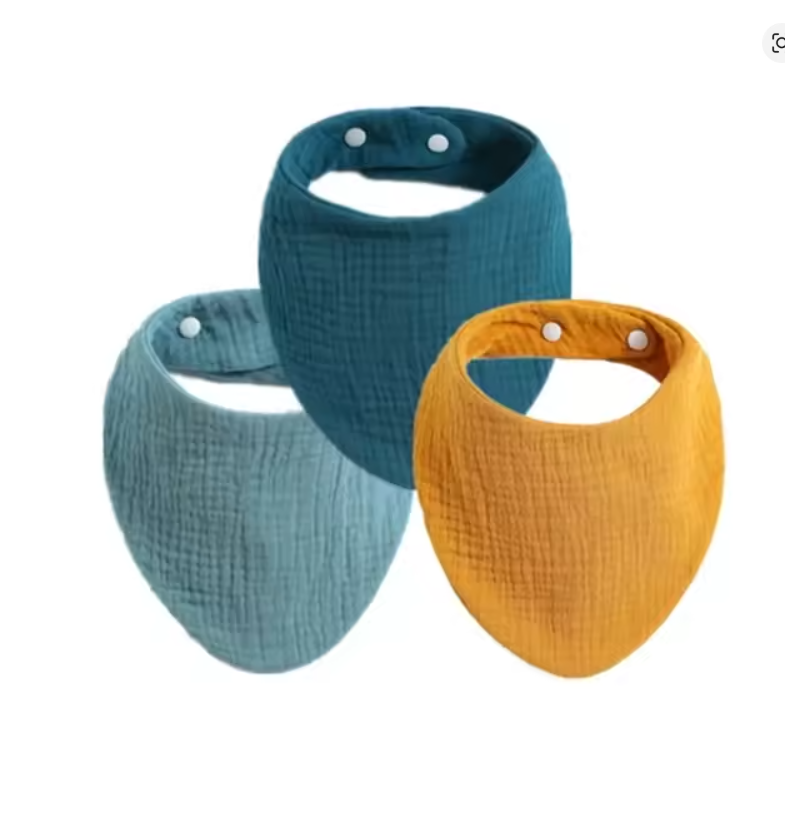 Cotton Baby Bandana Bibs (3-Pack)