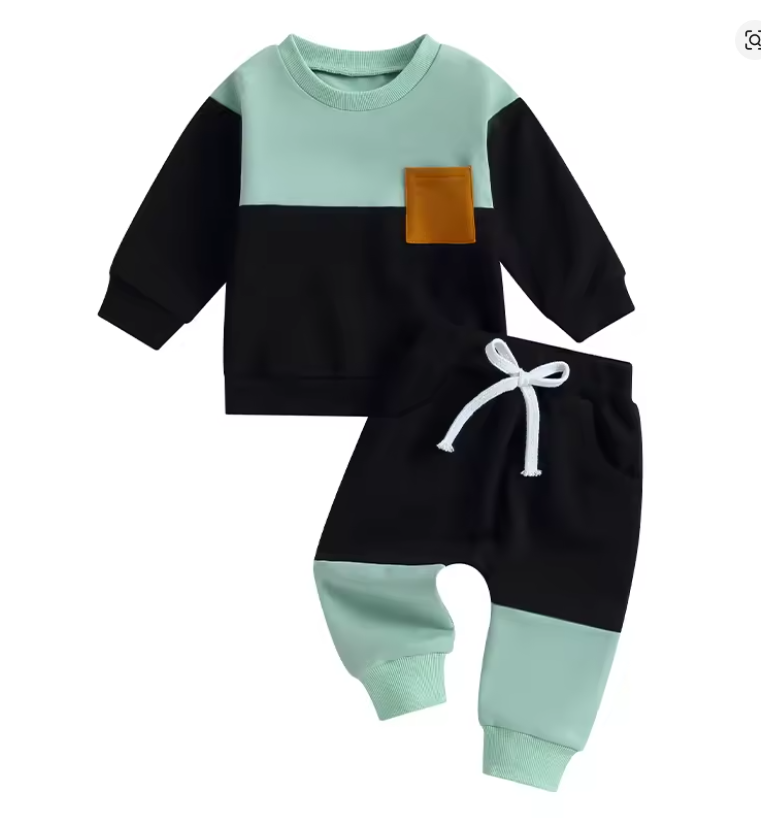 Toddler Color Block Sweatshirt & Pants Set