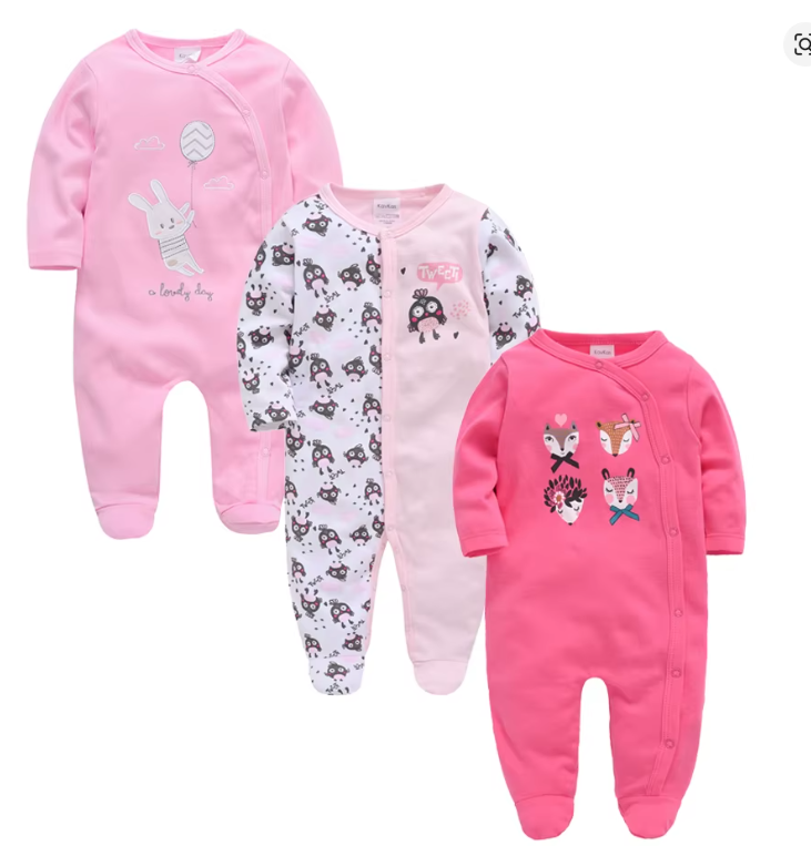 Baby Cotton Sleepsuits Set