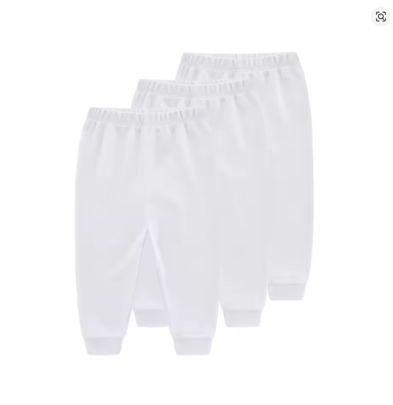 Baby White Pants 3-Pack