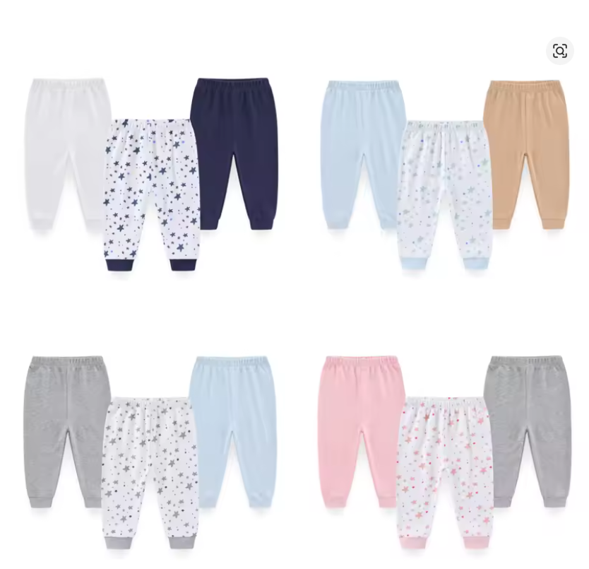 Baby Cotton Pants 4-Pack