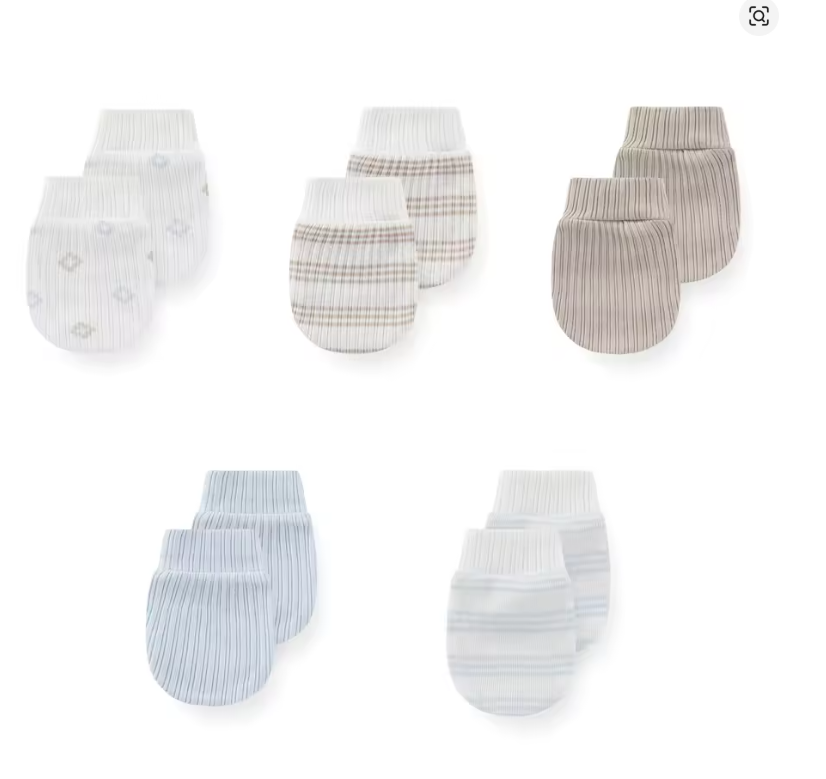 Baby Cotton Mittens Set