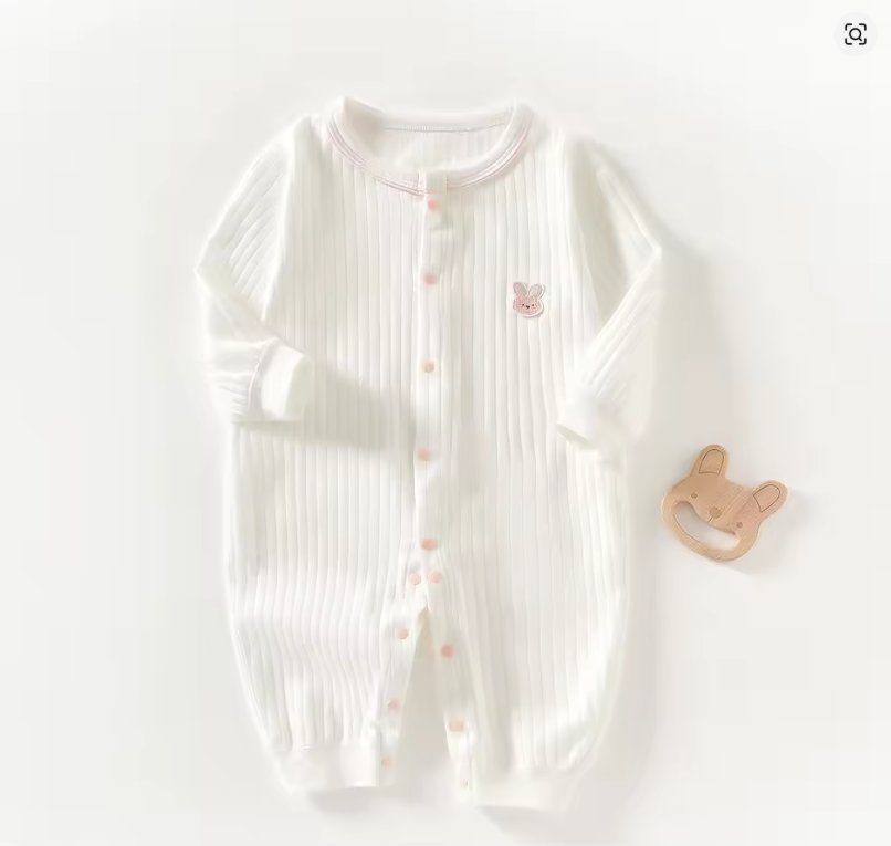 Baby Ribbed Cotton Sleepsuit