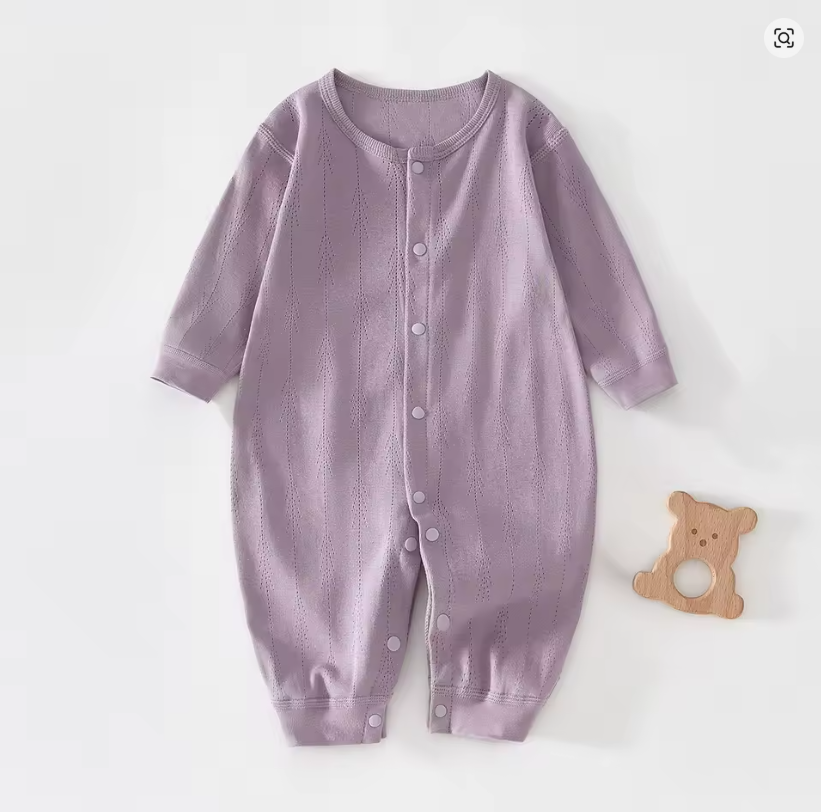 Lavender Knit Baby Romper