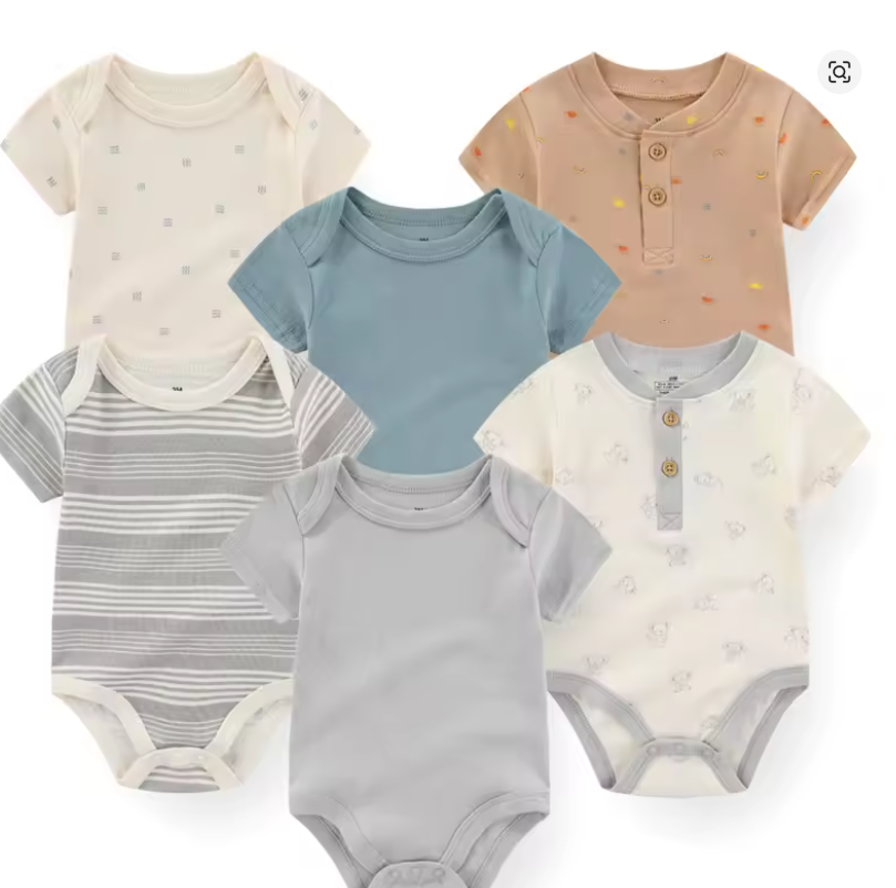 Baby Short Sleeve Bodysuits (5-Pack)