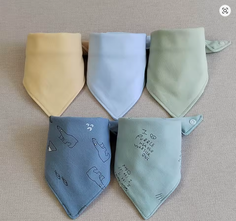 Baby Cotton Bandana Bibs Set