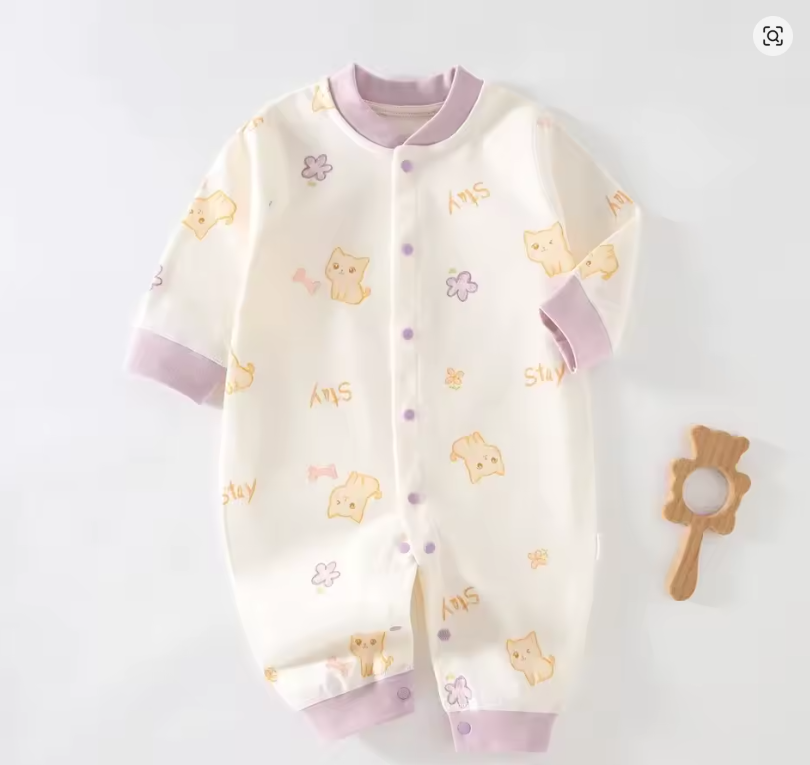 Baby Cat Print Romper