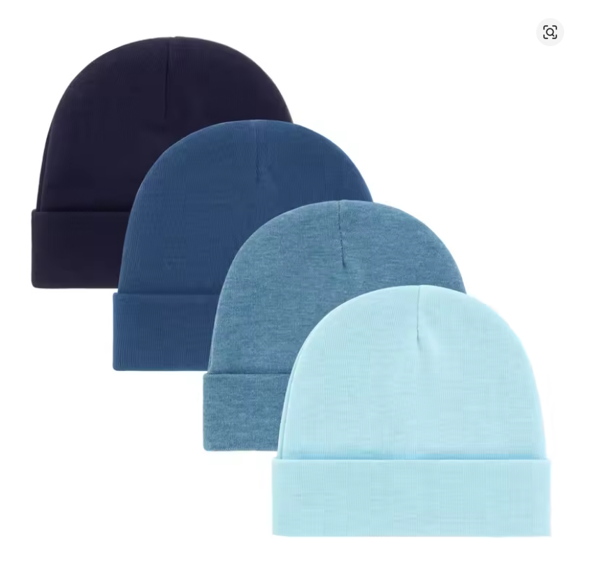 Blue Gradient Beanie Set