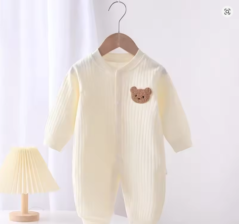 Baby Bear Ribbed Romper