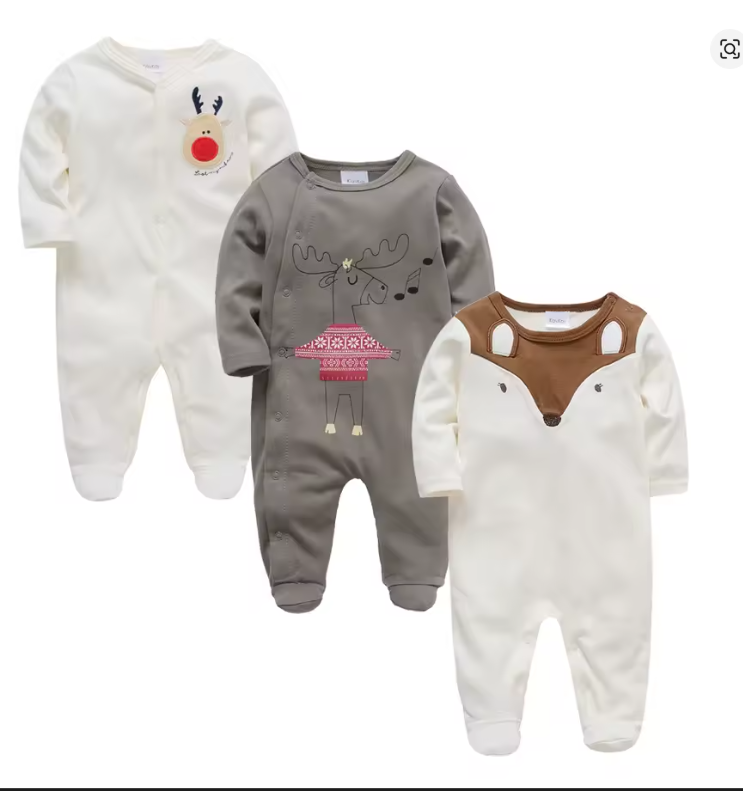 Baby Animal Print Romper Set