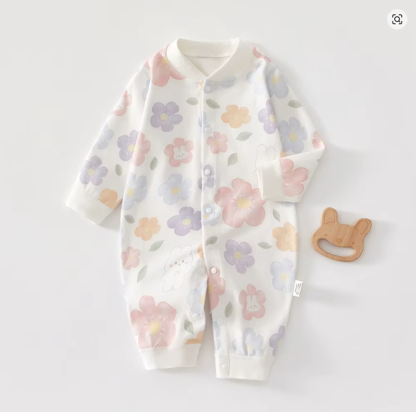 Floral Baby Sleepsuit