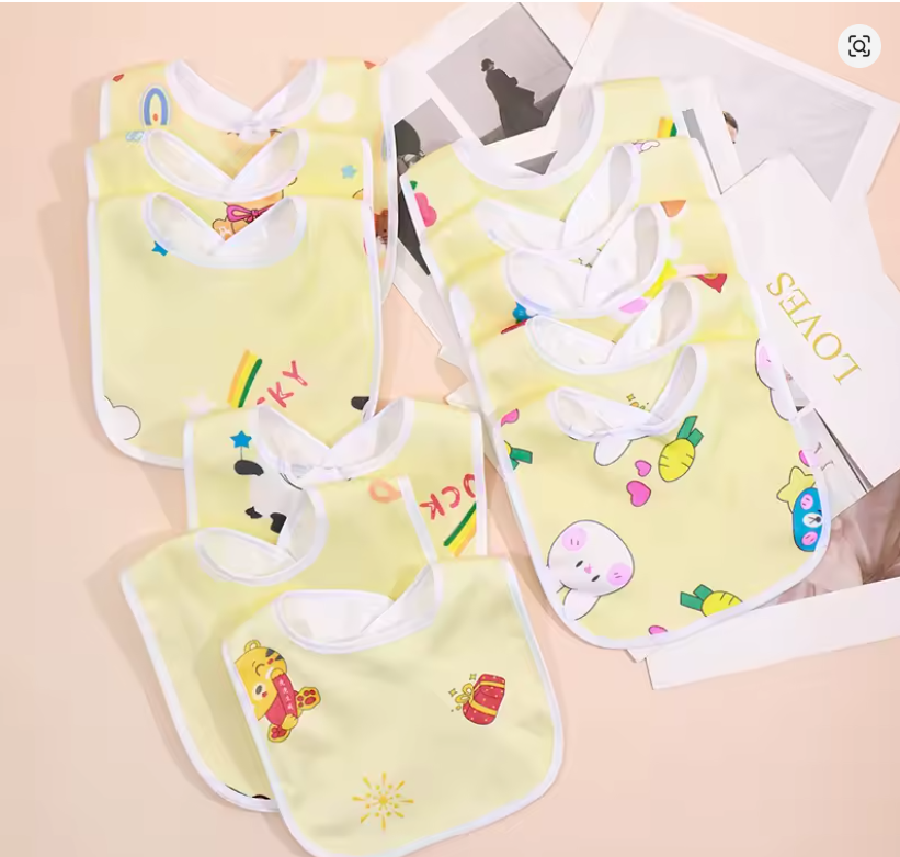 Cute Cartoon Baby Bib Set
