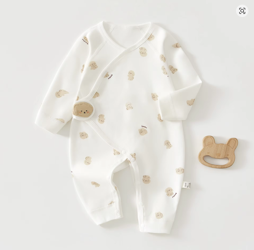 Bear Print Baby Romper