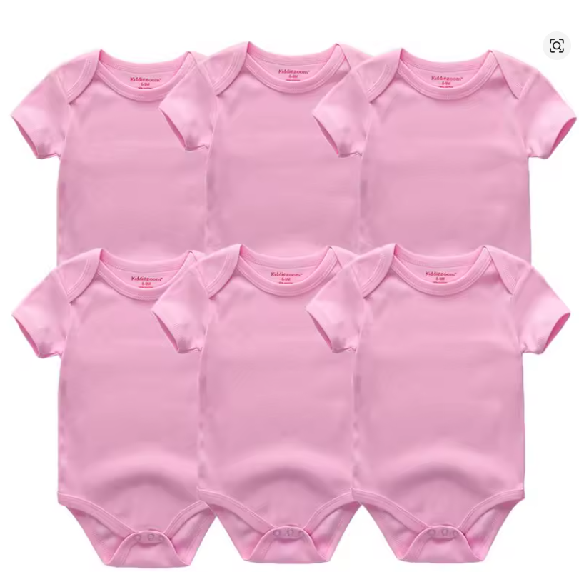 Pink Baby Bodysuit Set