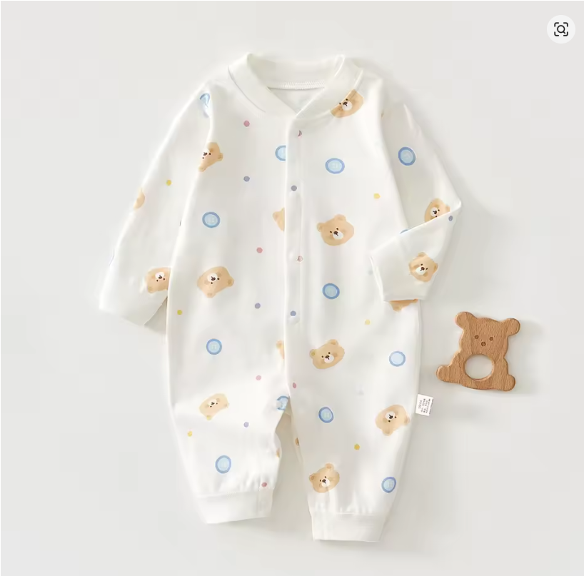 Bear Print Baby Romper