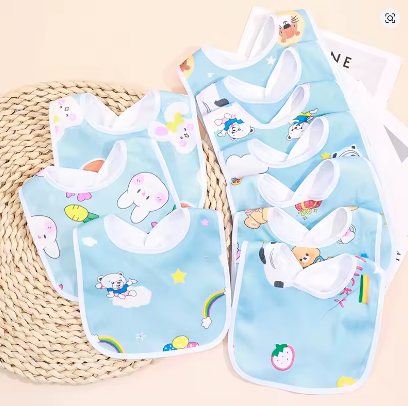 Cute Cartoon Baby Bib Set