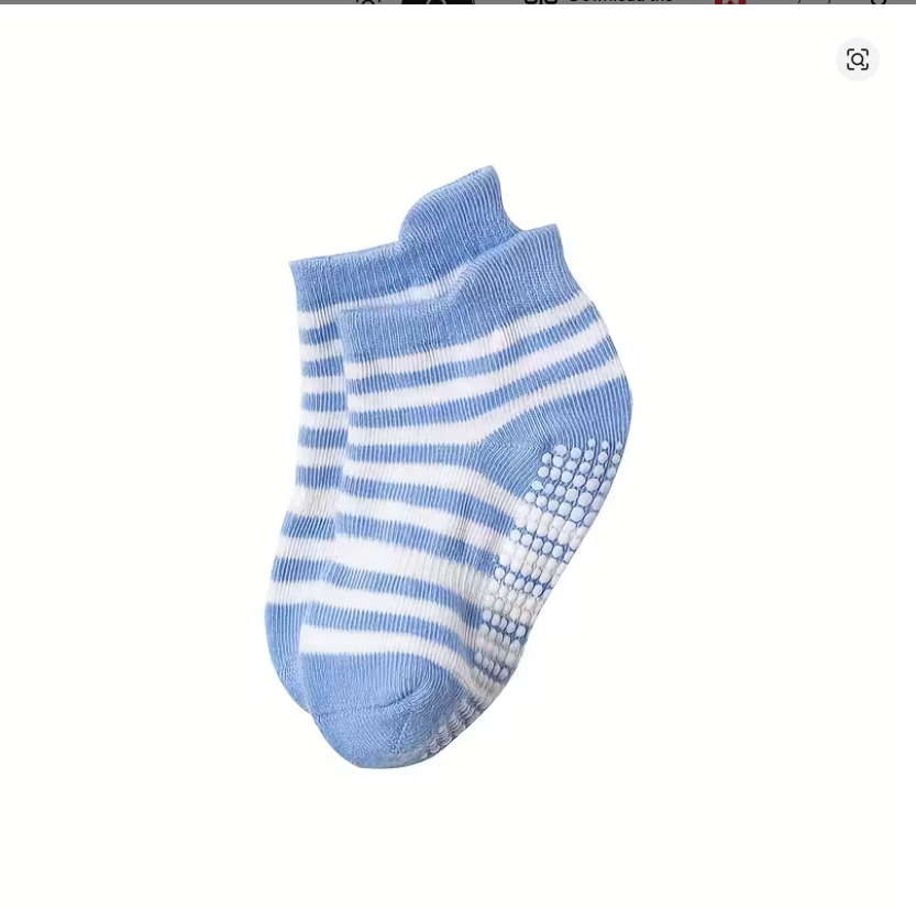 Baby Non-Slip Striped Socks (6-Pack)
