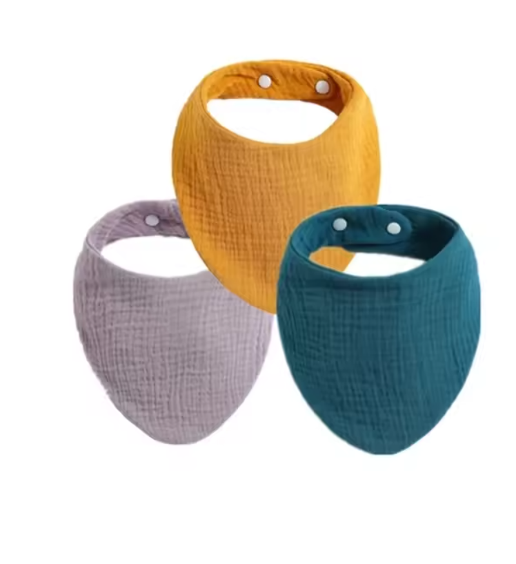 Muslin Baby Bandana Bibs (Set of 3)