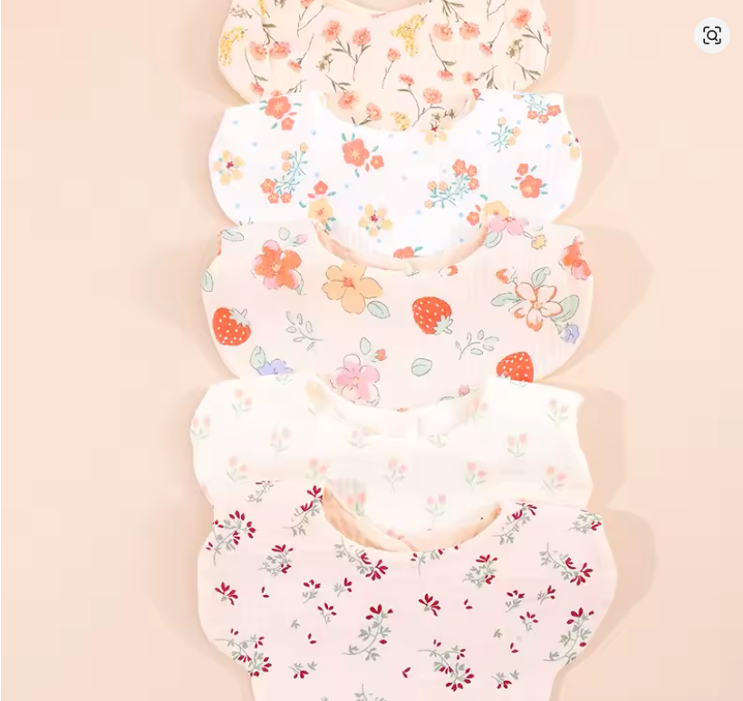 Floral Baby Bibs Set
