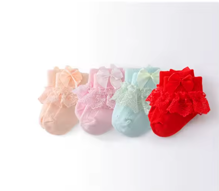 Baby Lace Bow Socks Set