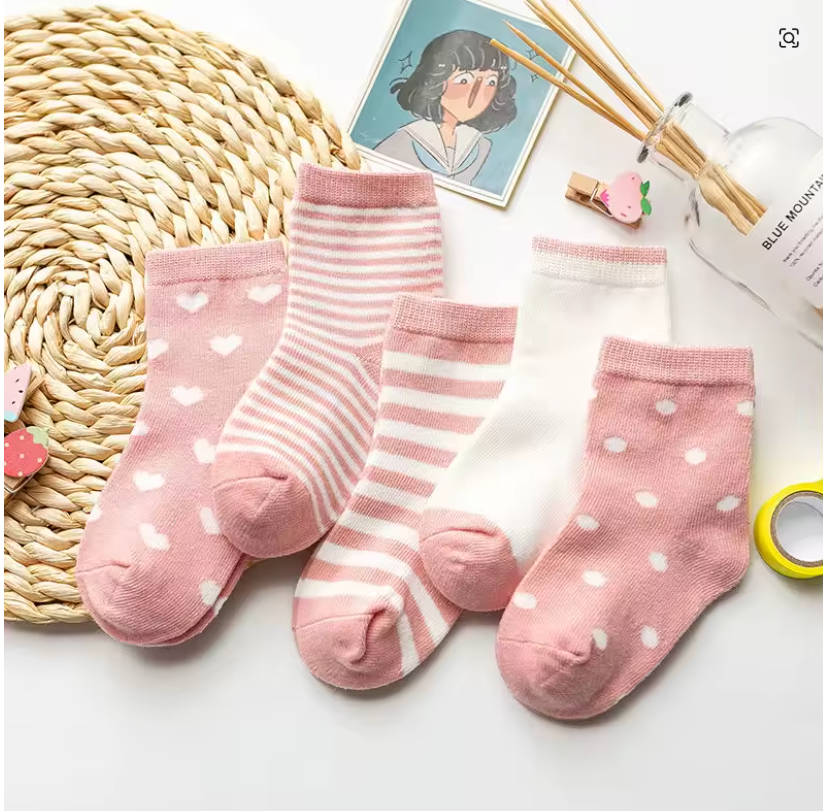 Baby Girl Cotton Socks Set
