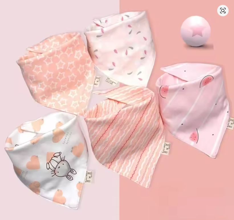 Baby Cotton Bandana Bibs Set