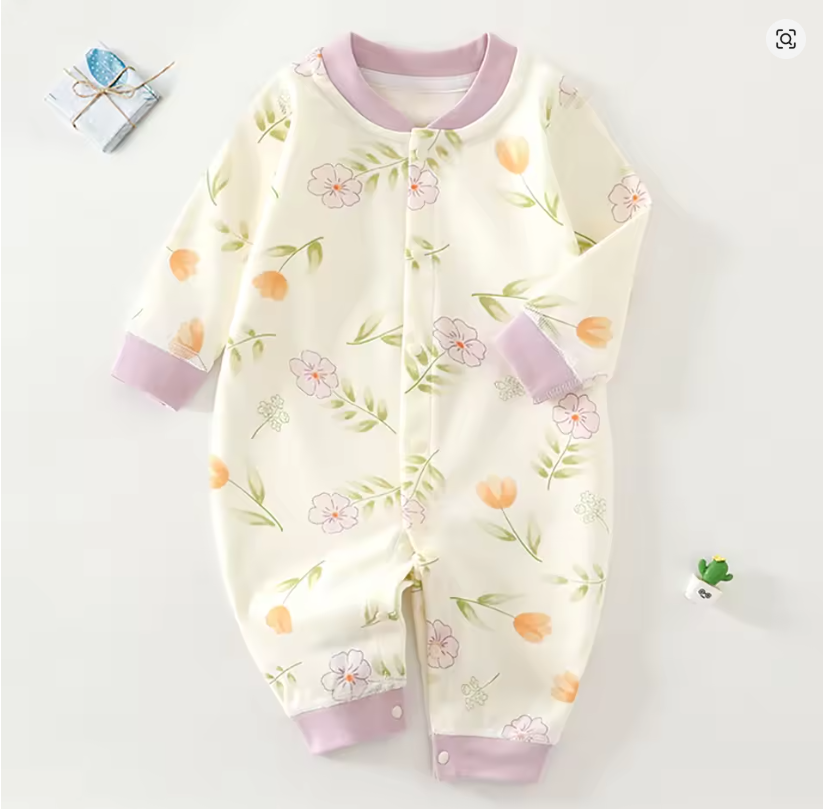Floral Baby Sleepsuit