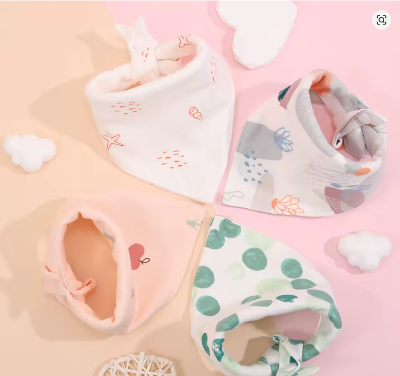 Baby Cotton Bandana Bibs Set
