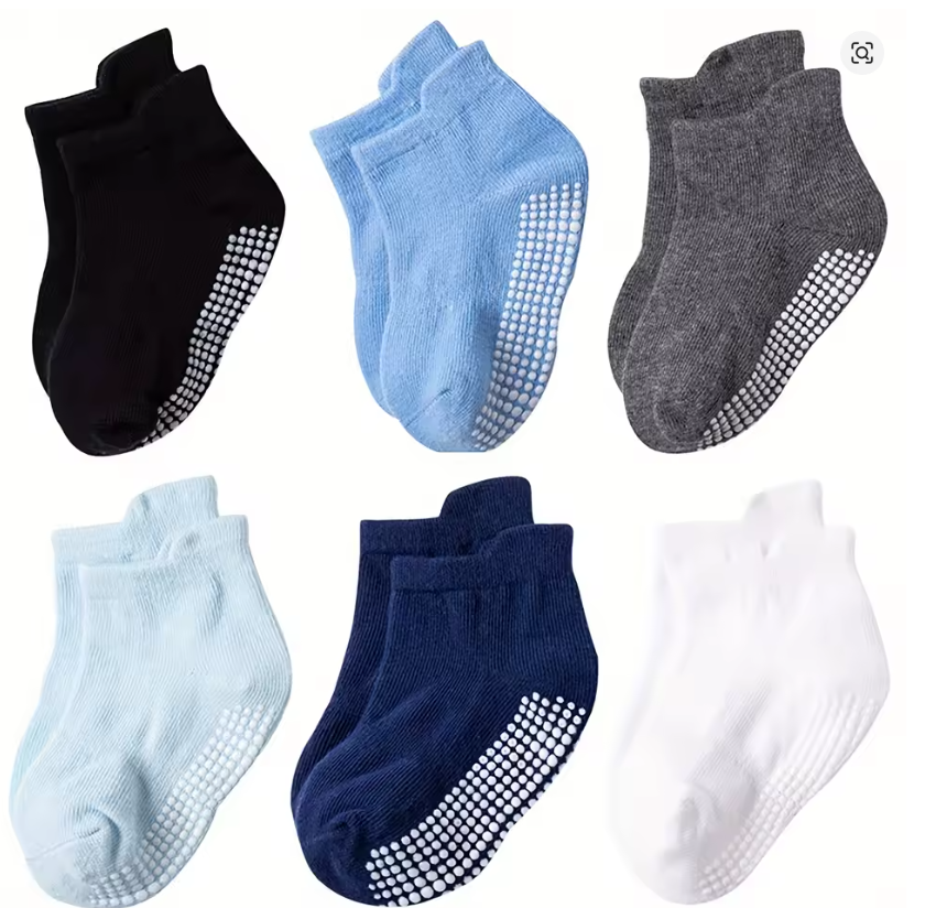 Baby Non-Slip Ankle Socks (6 Pairs)