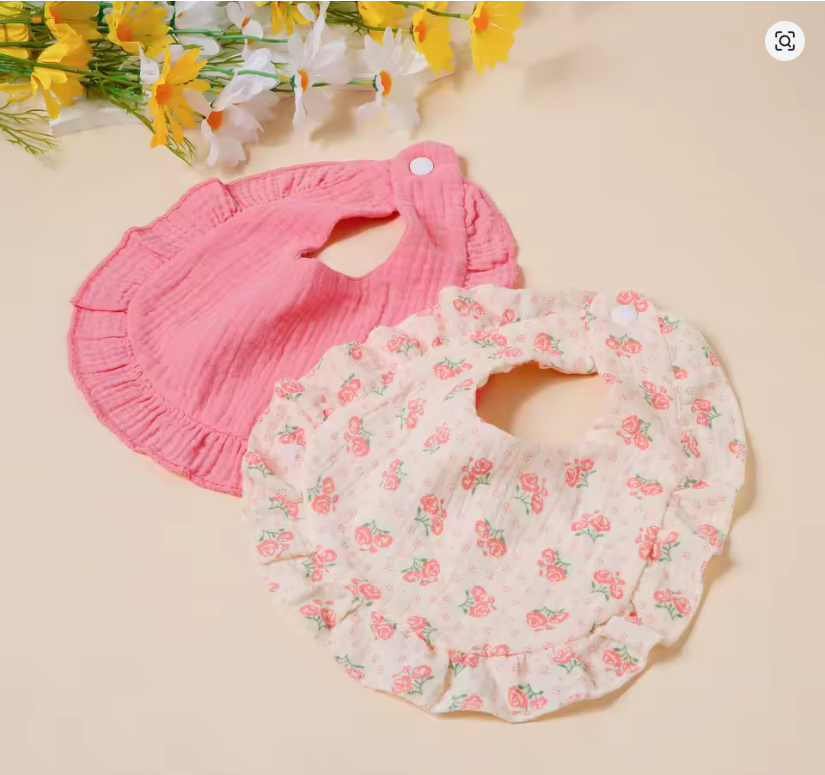 Floral Baby Bib Set