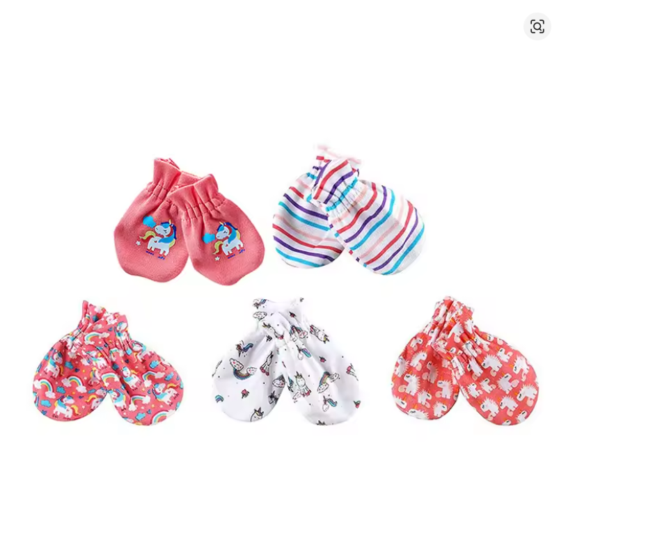 Baby Cotton Scratch Mittens Set