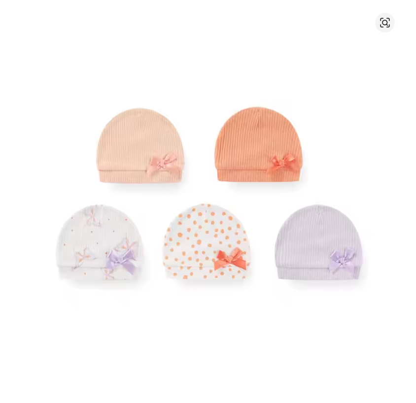 Baby Bow Beanie Set