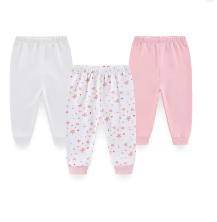 Baby Girls' Cotton Jogger Pants Set