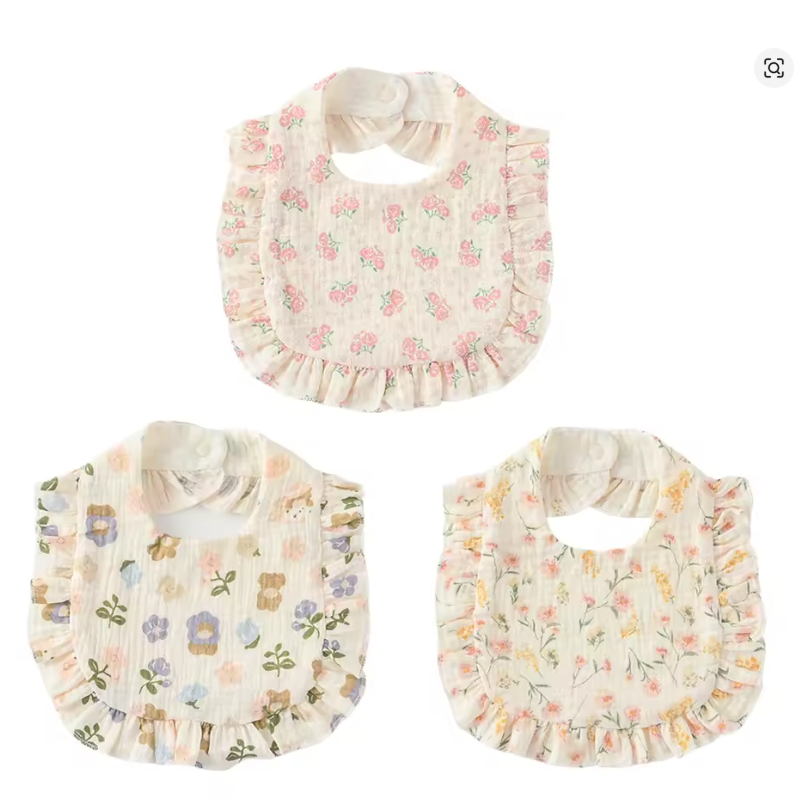 Floral Baby Bib Set