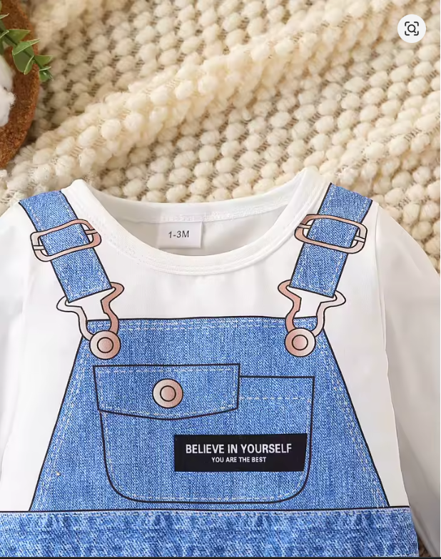 Baby Denim Overall Romper